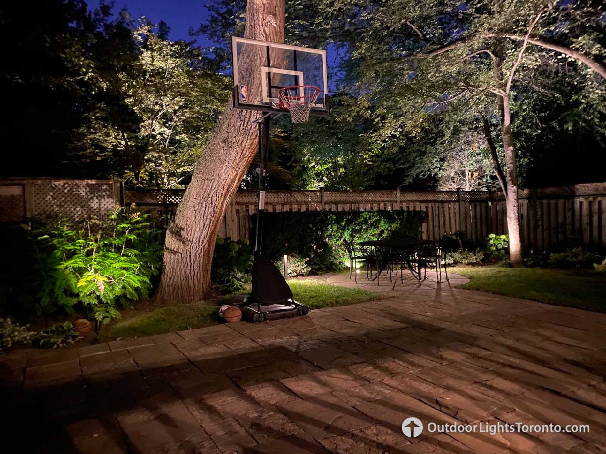 Toronto back yard lighting